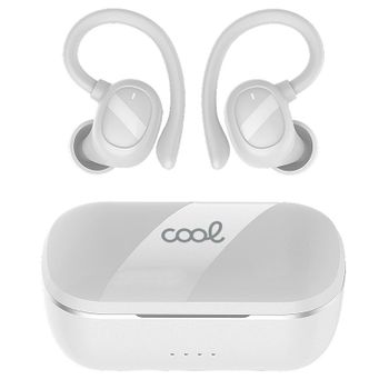 Auriculares Stereo Bluetooth Cascos COOL Active Max Blanco-Plata