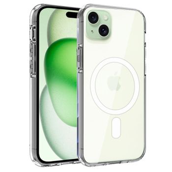 Carcasa Cool Para Iphone 15 Plus Magnética Transparente