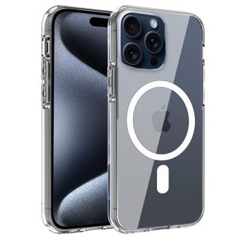 Carcasa Cool Para Iphone 15 Pro Magnética Transparente