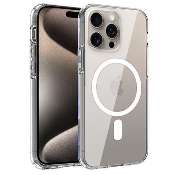 Carcasa Cool Para Iphone 15 Pro Max Magnética Transparente