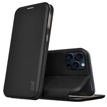 Funda Cool Flip Cover Para Iphone 15 Pro Elegance Negro