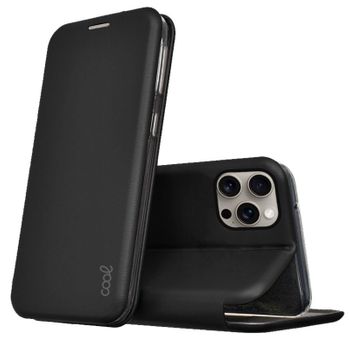 Funda Cool Flip Cover Para Iphone 15 Pro Max Elegance Negro