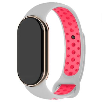 Correa Cool Para Xiaomi Smart Band 8 Sport Gris-rosa