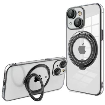 Carcasa Cool Para Iphone 15 Plus Magnética Ring Negro