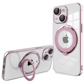 Carcasa Cool Para Iphone 15 Plus Magnética Ring Rosa