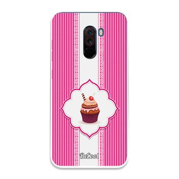 Funda Silicona Xiaomi Pocophone F1 - Becool Cupcake Rosa