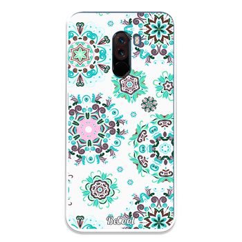 Funda Silicona Xiaomi Pocophone F1 - Becool Mandalas Neon