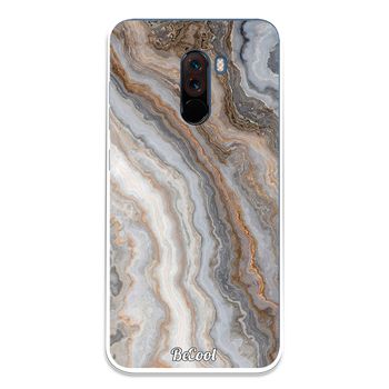 Funda Silicona Xiaomi Pocophone F1 - Becool Mármol Clásico