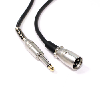 Bematik - Cable De Audio Micrófono Instrumento Xlr 3pin Macho A Jack 6.3mm Macho De 1m Ax04100