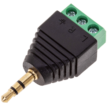 Bematik - Conector Jack 3.5mm Estéreo A Bloque De Terminales De 3-pin Ay09700