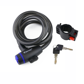 Primematik - Cable Antirrobo De Acero Con Candado Para Bicicleta 12x1200mm Llave Bj06100