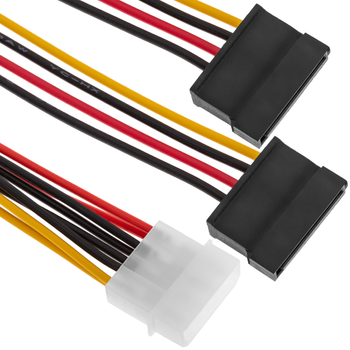 Bematik - Cable Alimentación Molex 4p-m (5.25) A 2 X 15p-h (sata) En Y Ca01800