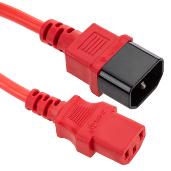 Bematik - Cable Eléctrico De Alimentación Iec60320 C13 A C14 De Color Naranja De 3m Ch04200