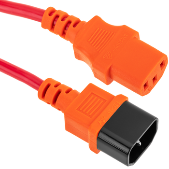 Bematik - Cable Eléctrico De Alimentación Iec60320 C13 A C14 De Color Rojo De 5m Ch04300