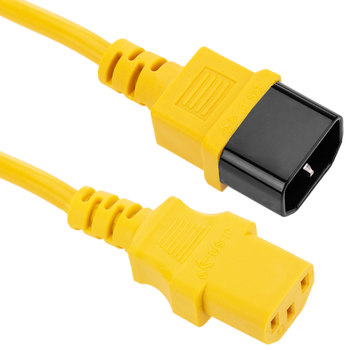 Bematik - Cable Eléctrico De Alimentación Iec60320 C13 A C14 De Color Amarillo De 3m Ch04900