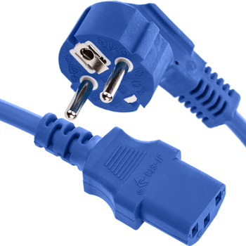 Bematik - Cable Eléctrico De Alimentación Iec60320 C13 A Schuko Macho Acodado De Color Azul 1.8m Ch05600