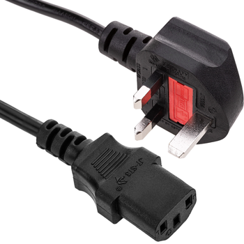 Bematik - Cable Eléctrico British Standard Bs-1363-1 A Iec-60320-c13 3x1.00mm² De 1.8m Negro Cl05200