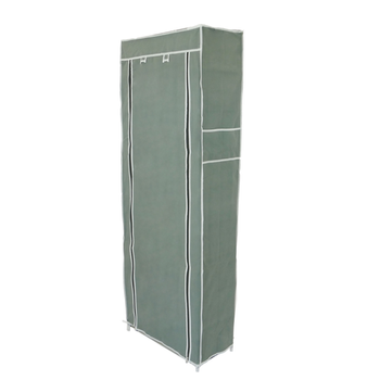 Armario Ropero Guardarropa De Tela Desmontable 110 X 45 X 175 Cm Gris Doble  Con Puertas Enrollables en Planeta Huerto