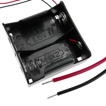 Bematik - Portapilas Plano Para 2 Pilas D Lr20 R20 De 1.5v Et02600