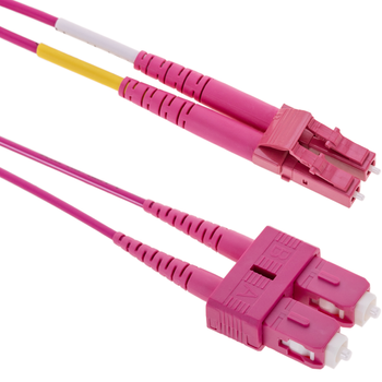 Bematik - Cable De Fibra Óptica Om4 Multimodo Mmf Duplex 50µm/125µm Lc-sc De 3m Fp08400