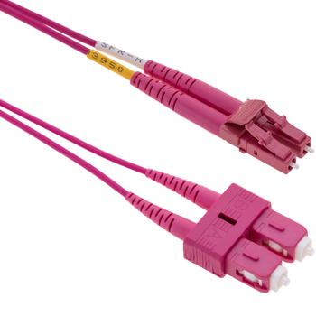 Bematik - Cable De Fibra Óptica Om4 Multimodo Mmf Duplex 50µm/125µm Lc-sc De 5m Fp08500