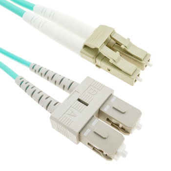 Bematik - Cable De Fibra Óptica Om4 Multimodo Mmf Duplex 50µm/125µm Lc-sc De 20m Fp08900