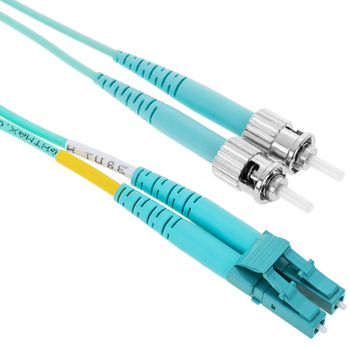 Bematik - Cable Om3 De Fibra Óptica Lc A St Multimodo Duplex 50/125 De 5m Fy07500