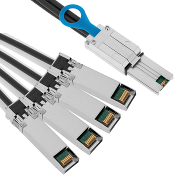 Bematik - Cable Minisas Sff-8088 A 4 Sfp+ Sff-8431 De 10 Gigabit De 1m Fz06100