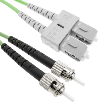 Bematik - Cable De Fibra Óptica Om5 Multimodo Duplex 50µm/125µm St/pc A Sc/pc 100gb De 1 M Gc05200