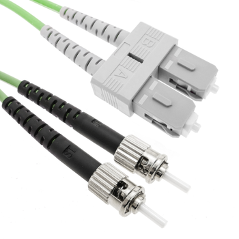 Bematik - Cable De Fibra Óptica Om5 Multimodo Duplex 50µm/125µm St/pc A Sc/pc 100gb De 15 M Gc05800