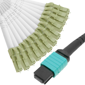 Bematik - Cable Fanout De Fibra Óptica Om3 Multimodo 50µm/125µm Mtp/pc A 12 X Lc/pc 10gb De 1 M Gd00100