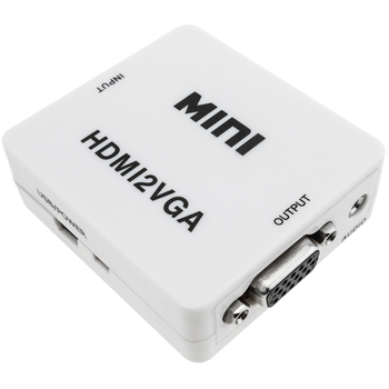 Bematik - Conversor Hdmi A Vga Con Audio Estéreo Analógico Color Blanco Hc07100