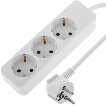 Bematik - Regleta De Enchufes 3 Schuko 16a 230v Blanca Con Cable De 1.5m Ia02100