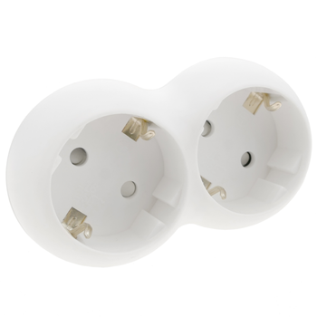 BeMatik - Clavija enchufe bipolar europlug macho blanco