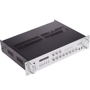 Bematik - Amplificador Para Sonorización Profesional De 80w 110v 3 Zonas Con Mic Aux Mp3 Rack Kn05700