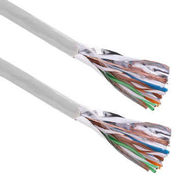 Bematik - Bobina De Cable De Red Ethernet Cat. 5e Ftp De 100 M Flexible De Color Gris Lm01300