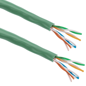 Bematik - Bobina De Cable De Red Ethernet Cat. 5e Utp Cca De 100 M Rígido De Color Verde Lq02100