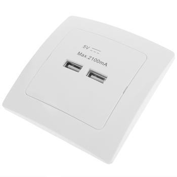 Bematik - Base De Enchufe 2 X Usb A Hembra 80x80mm Para Empotrar Lille Blanco Me08200