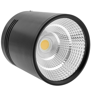 Bematik - Foco Led De Superficie Lámpara Cob 12w 220vac 3000k Negra 100mm Ne01600