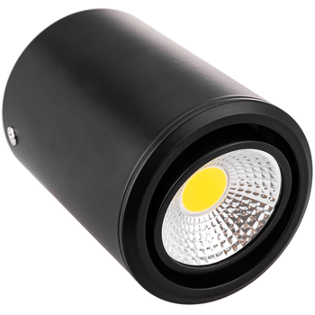 Bematik - Foco Led De Superficie Lámpara Cob 5w 220vac 3000k Negra 75mm Orientable Ne03200