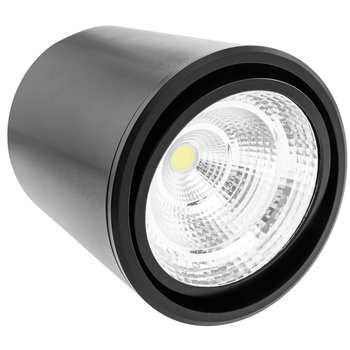 Bematik - Foco Led De Superficie Con Cabezal Móvil Lámpara Cob 7w 220vac 3000k Negra 75mm Ne03400