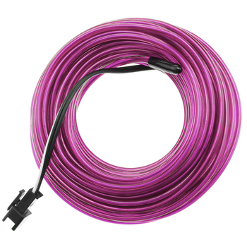 Bematik - Cable Electroluminiscente Violeta De 2.3mm En Bobina 5m Con Pilas Nw00500