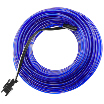 Bematik - Cable Electroluminiscente Azul Marino De 2.3mm En Bobina 5m Con Pilas Nw01100