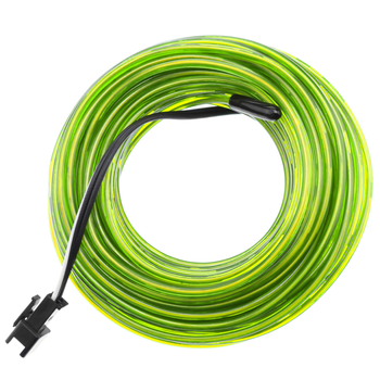 Bematik - Cable Electroluminiscente Amarillo De 2.3mm En Bobina 10m Conectada A 220vac Nw02200