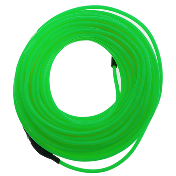 Bematik - Cable Electroluminiscente Verde Fuerte De 2.3mm En Bobina 10m Conectada A 220vac Nw02700