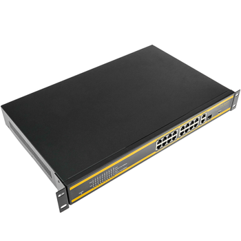 Bematik - Switch Poe De Red 10/100/1000 Mbps Ieee802.3af/at Para Rack 19"  De 18 Puertos Y 1 Sfp Ra07900