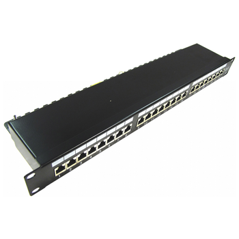 Rackmatic - Patch Panel Rack 24 Rj45 Cat.6 Ftp 1u Negro Rd04400