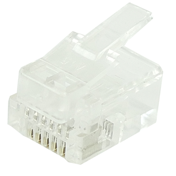 Bematik - Conector Telefónico Rj12 Macho 6p6c Para Crimpar En Paquete De 100 Unidades Rh02900