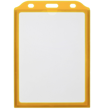 Primematik - Funda De Plástico Para Carnet De Identidad Id Vertical B7 88x120mm Amarillo Sy03100