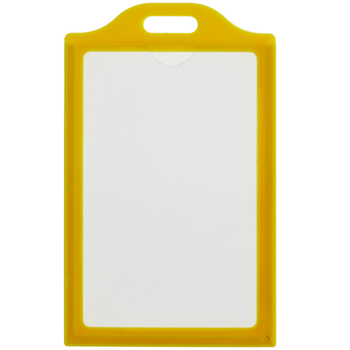 Primematik - Funda De Plástico Para Carnet De Identidad Id Vertical A8 54x83mm Amarillo Sy03300